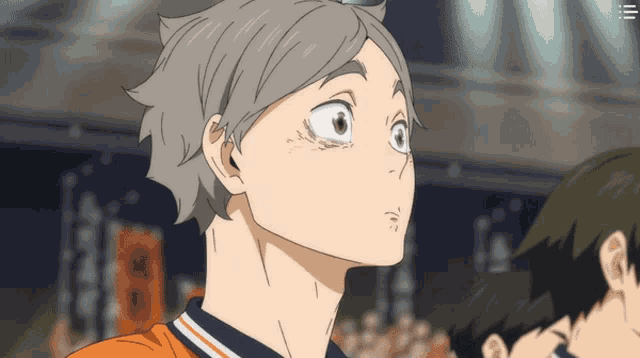a close up of a person 's face in a cartoon
