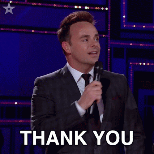 Thank You Anthony Mcpartlin GIF - Thank You Anthony Mcpartlin Britains Got Talent GIFs