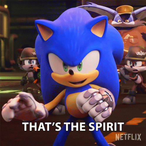 Thats The Spirit Sonic The Hedgehog GIF - Thats The Spirit Sonic The Hedgehog Sonic Prime GIFs