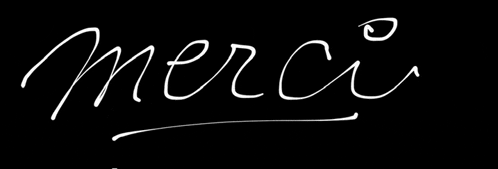 a black background with the word merci written on it