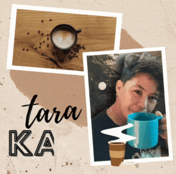 a picture of tara ka with a cup of coffee