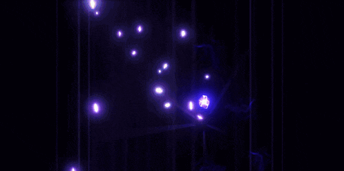 a purple background with a few lines of light