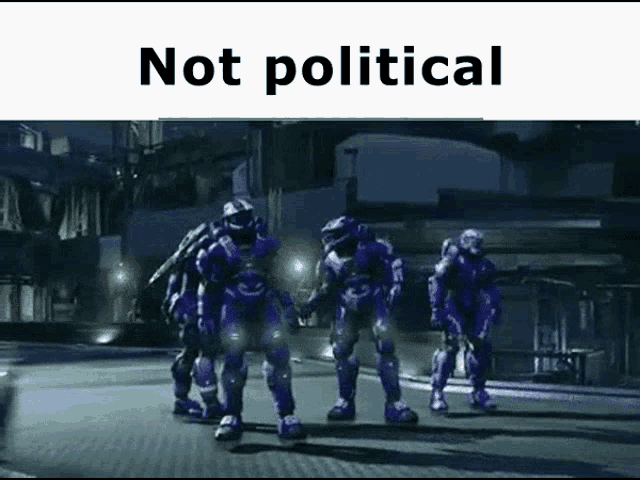 a group of soldiers in armor are dancing on a street .