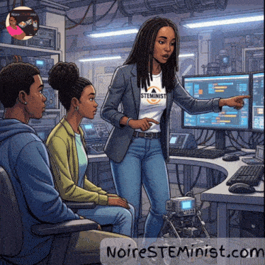 a cartoon of a woman wearing a shirt that says ' steminist '