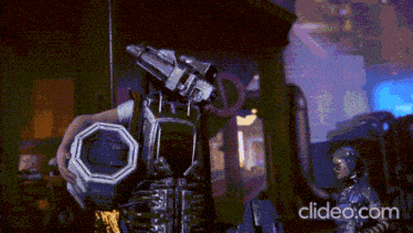 a video of a robot with the words clideo.com at the bottom of the screen