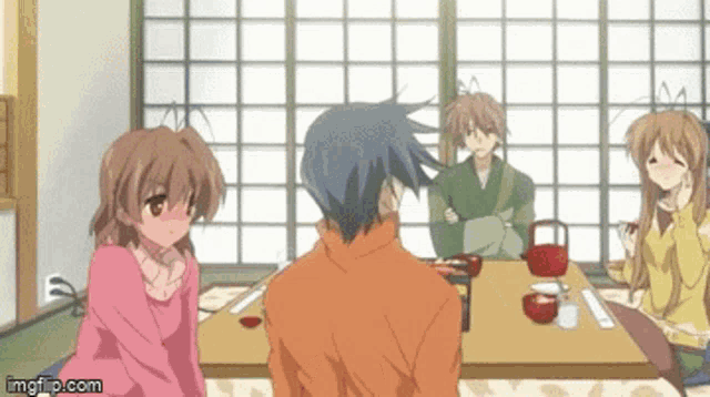 Face Table Clannad GIF