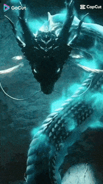 a picture of a dragon with the words gocut and capcut on the bottom