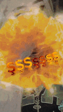 a woman 's face is surrounded by flames and the letters sss are glowing