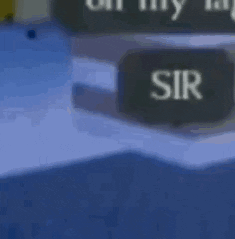 a person is standing in front of a sign that says `` oh my lag sir '' .