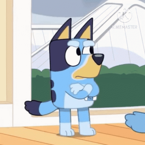 Bluey Tapping Foot GIF
