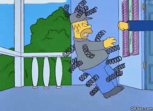 Homer With Springs Getting Punched - The Simpsons GIF - The Simpsons Homer Simpson Getting Punched GIFs