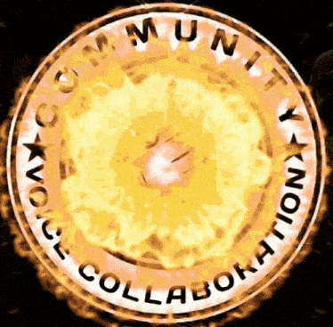 a circle with the words community collaboration written on it