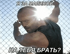a man in a black tank top is standing in front of a chain link fence with the sun shining through it .