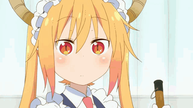 a drawing of a girl with horns giving a thumbs up