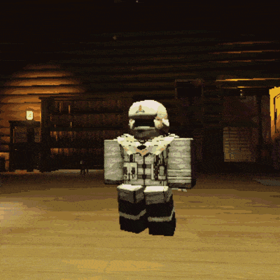 a cartoon character in a military uniform is standing in front of a wooden wall