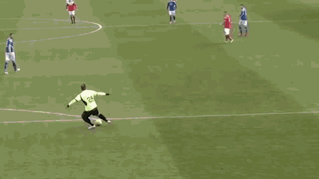 a soccer player with the number 22 on their jersey