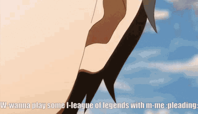 a close up of a person 's ear with the words w-wanna play some league of legends