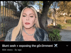 a picture of a woman with the caption blunt sesh + exposing the gov3rnment 65k views 3y ago