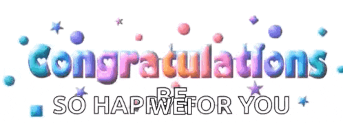 a sign that says congratulations so hapwefor you on it