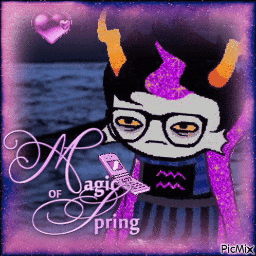 a picture of a troll with the words magic of spring written on it