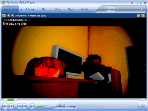 a windows media player open to a video called horizonmurderer