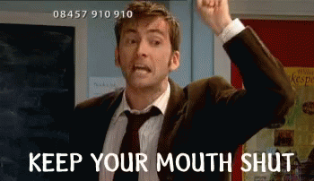 Doctor Who David Tennant GIF - Doctor Who David Tennant Keep Your Mouth Shut GIFs