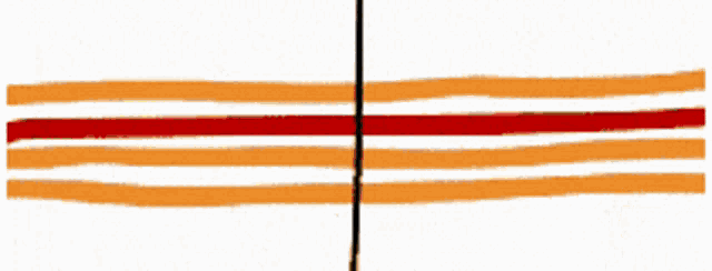 a cartoon drawing of a woman with blonde hair and a red and orange striped background