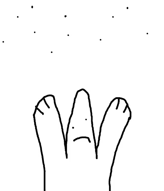a drawing of a person 's feet with a sad face on them .