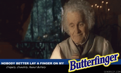 Butterfinger Bilbo GIF - Butterfinger Bilbo Frodo GIFs