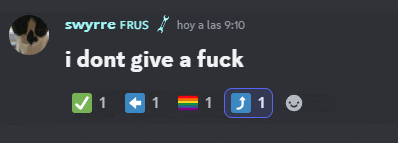 a screenshot of a discord conversation between swyrre frus and i dont give a fuck