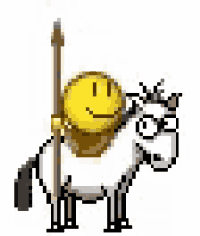 a pixel art illustration of a sheep with a smiley face on its back .
