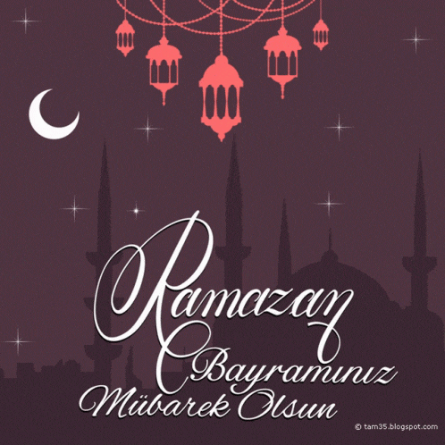 a greeting card for ramazan bayraminiz mubarak olsun