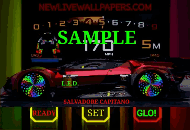salvadore capitano has created a glow in the dark car wallpaper