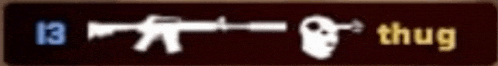 a blurred image of the word thug on a dark brown background