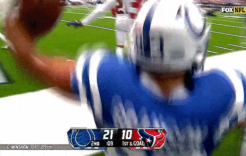 fox nfl shows a football game between the indiana colts and the houston texans