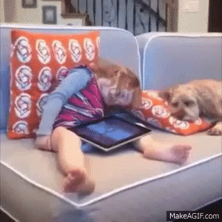 Sleepy Couch GIF - Sleepy Couch Girl And Dog GIFs