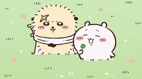 a drawing of a hedgehog and a bear with the number 35 on the bottom