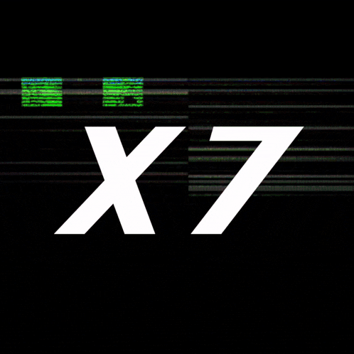 the letter x is on a blue and red striped background