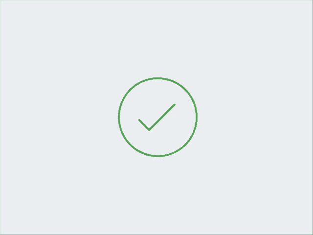 a green check mark inside of a circle on a white background