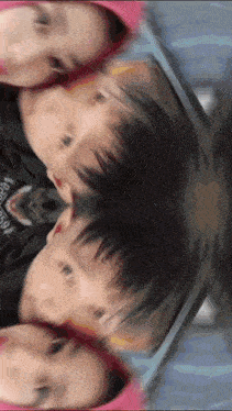 a close up of a person 's face with a kaleidoscope effect on it