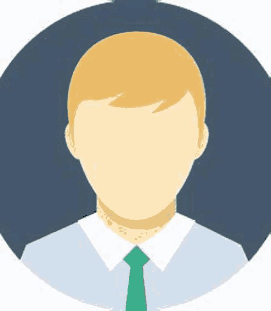 a man in a suit and tie without a face is a flat icon .