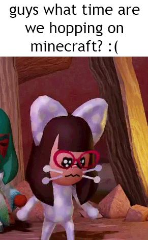 Guys What Time Are We Hopping On Minecraft Miitopia GIF - Guys What Time Are We Hopping On Minecraft Minecraft Miitopia GIFs
