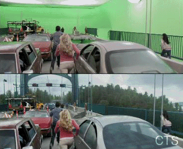 Final Scene Is Cool, But The Side-by-side With The Greenscreen Is Awesome! GIF - GIFs