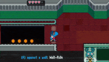 a screenshot of a video game that says against a wall wall-ride