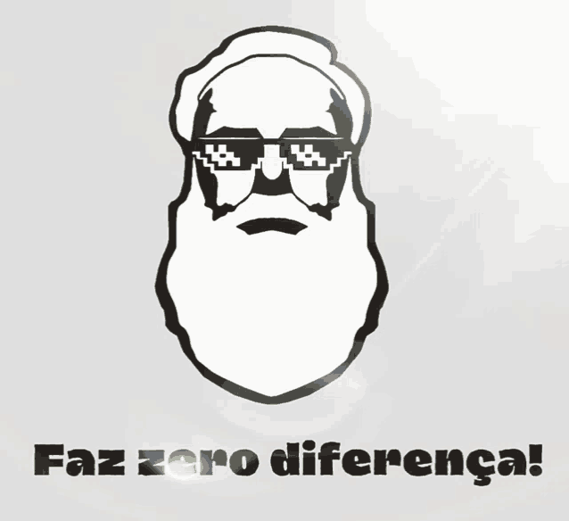 a poster with a bearded man wearing sunglasses and the words faz zero diferenca