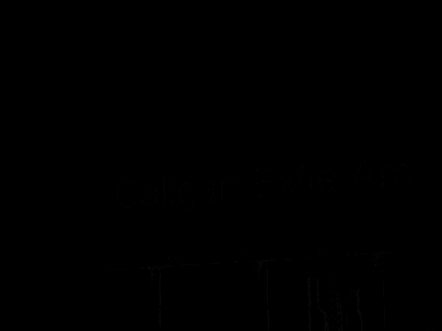 a large white sign that says ' n exile arc '