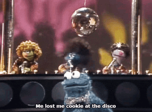 Sesame Street Cookie Monster GIF - Sesame Street Cookie Monster Me Lost Me Cookie At The Disco GIFs