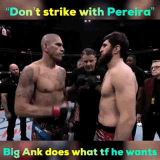 two men standing next to each other with the words " don 't strike with pereira " on the top