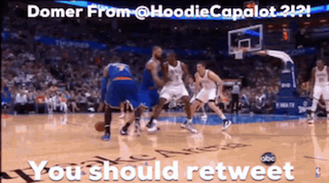 a screenshot of a basketball game with the caption " domer from @hoodiecapalot 21 "