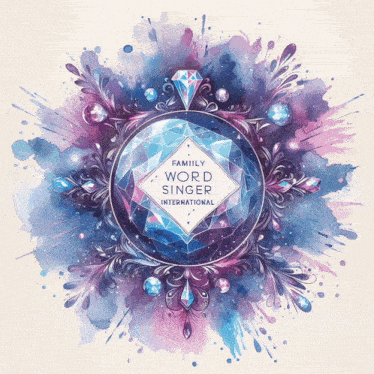 a family word singer international poster with a diamond in the middle